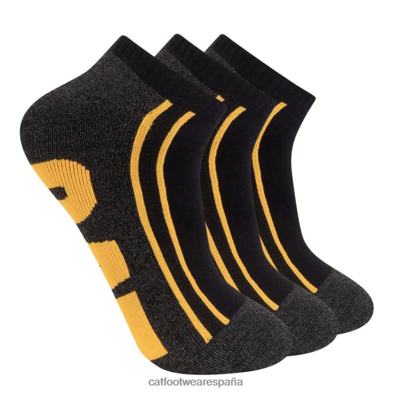 Caterpillar paquete de 3 calcetines de medio cojín negro hombres 4JJT8260 | calcetín