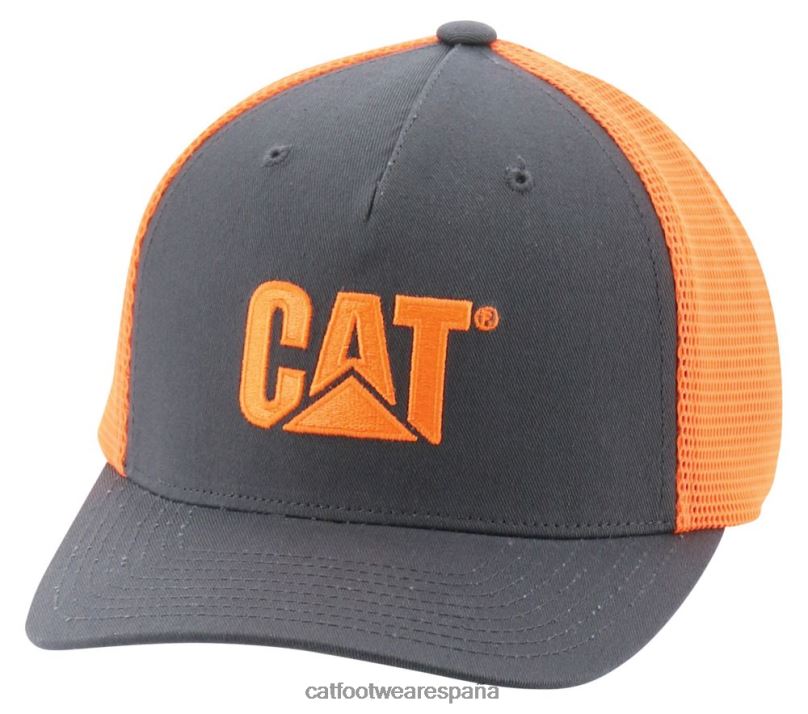Caterpillar gorra de malla de alta visibilidad naranja de alta visibilidad hombres 4JJT8254 | sombrero