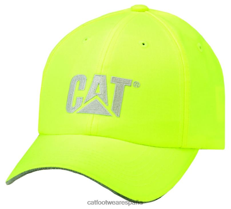 Caterpillar gorra de marca registrada de alta visibilidad amarillo brillante hombres 4JJT8252 | sombrero