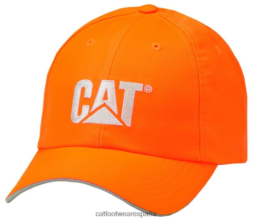 Caterpillar gorra de marca registrada de alta visibilidad naranja hombres 4JJT8253 | sombrero