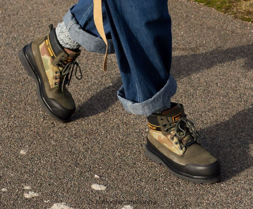 Caterpillar X Nigel Cabourn arranque de utah negro hombres 4JJT8206 | botas casuales