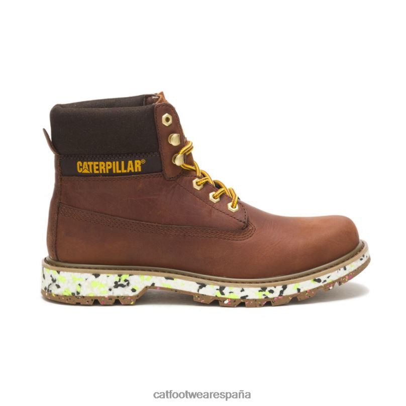 Caterpillar bota colorada cuero marron hombres 4JJT8192 | botas casuales