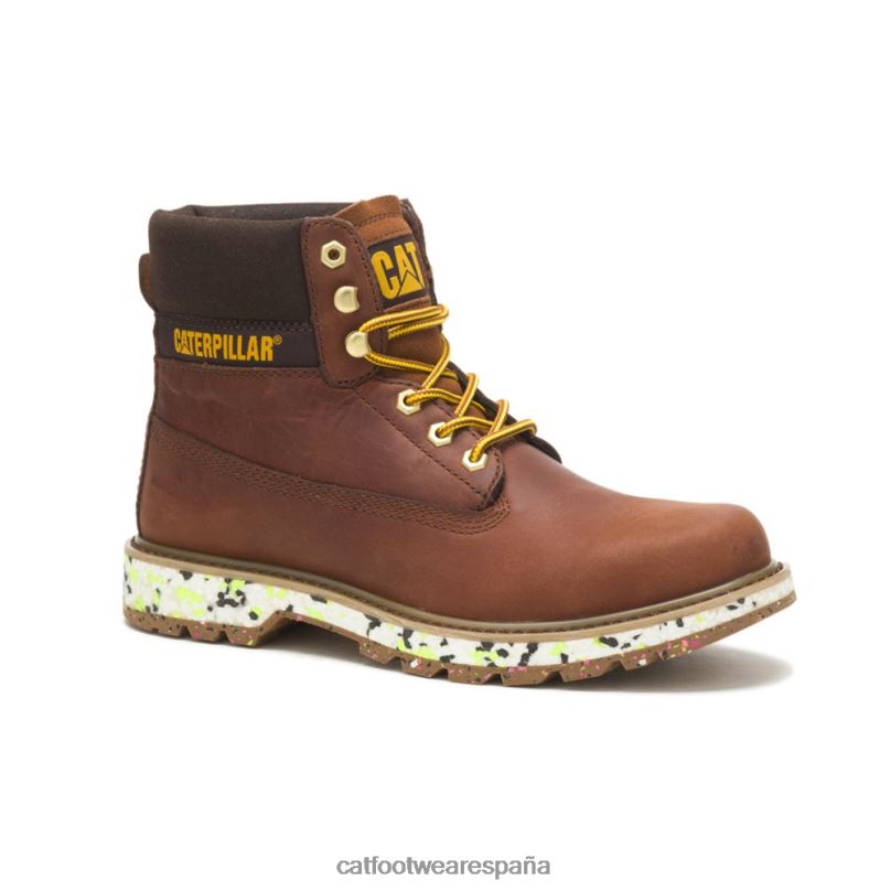 Caterpillar bota colorada cuero marron hombres 4JJT8192 | botas casuales