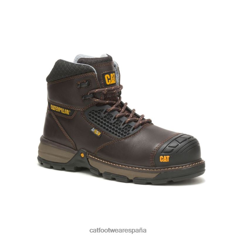 Caterpillar Bota de trabajo Excavator Superlite Cool con punta de compuesto de carbono marron oscuro hombres 4JJT847 | botas de trabajo