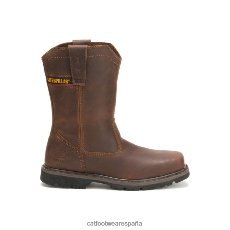 Caterpillar Bota de trabajo Wellston con punta de acero marron oscuro hombres 4JJT829 | botas de trabajo