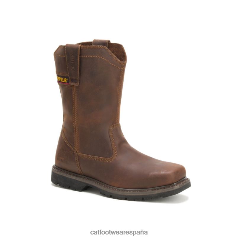 Caterpillar Bota de trabajo Wellston con punta de acero marron oscuro hombres 4JJT829 | botas de trabajo