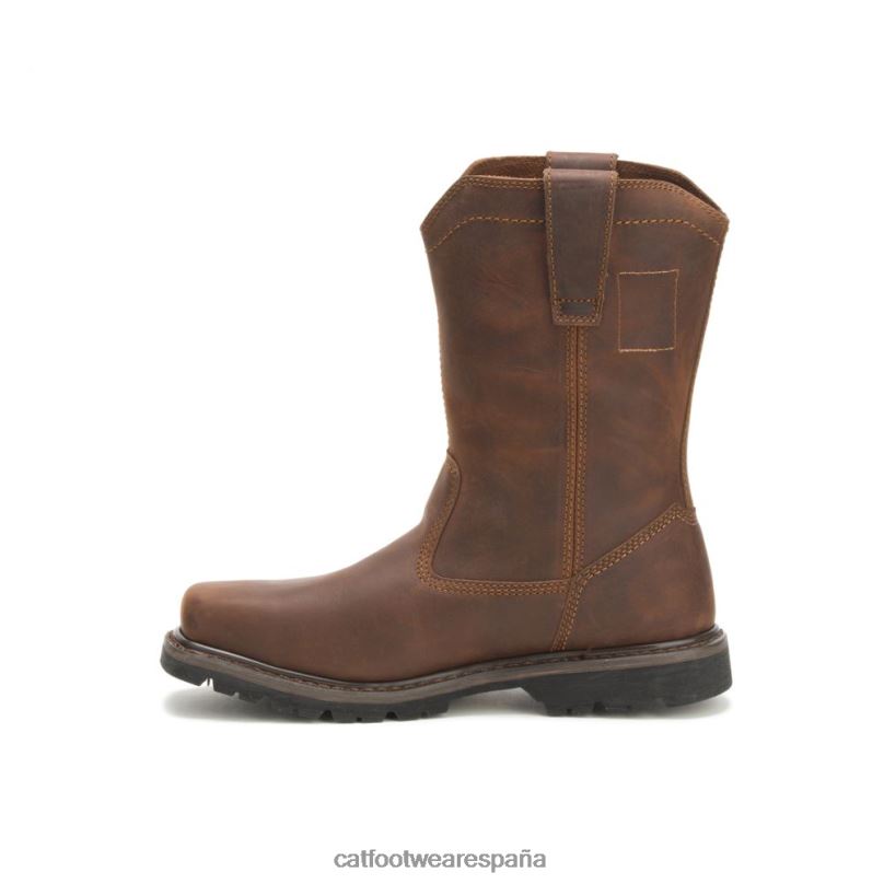 Caterpillar Bota de trabajo Wellston con punta de acero marron oscuro hombres 4JJT829 | botas de trabajo