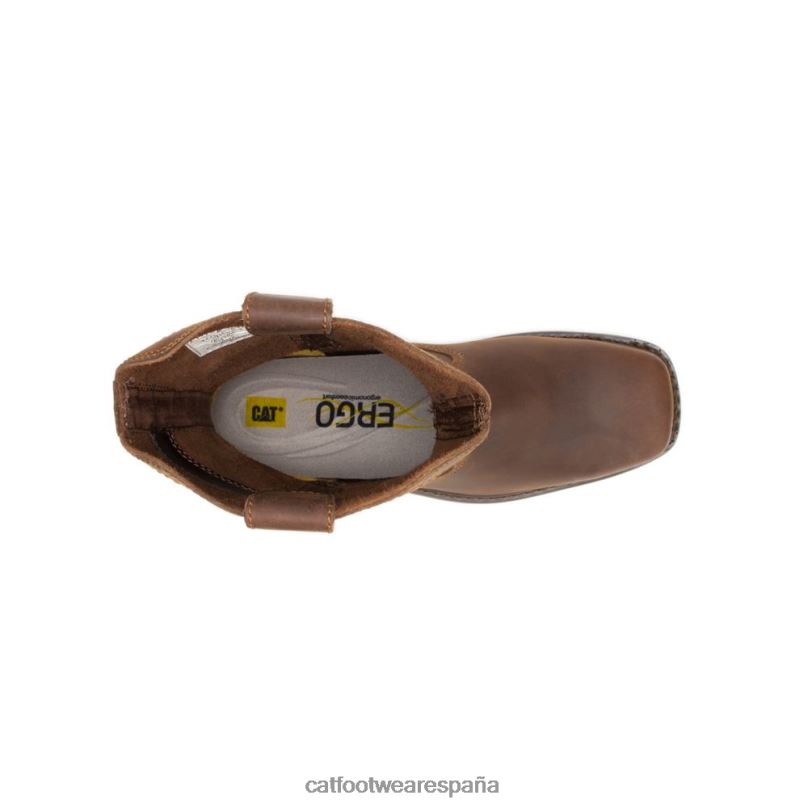 Caterpillar Bota de trabajo Wellston con punta de acero marron oscuro hombres 4JJT829 | botas de trabajo