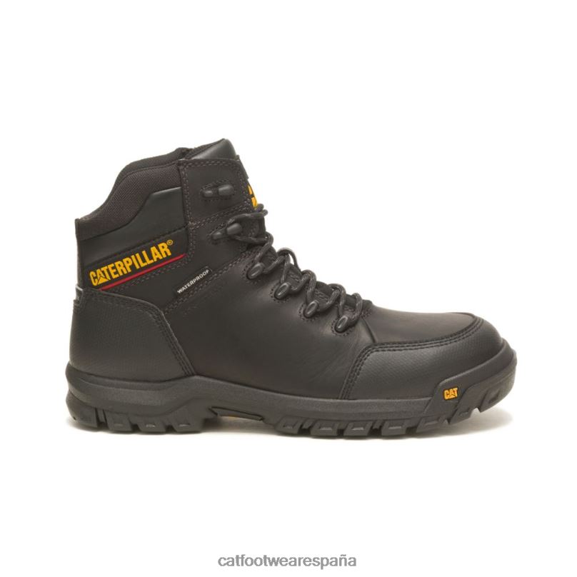 Caterpillar Bota de trabajo con punta de material compuesto resistente al agua y reabsorción negro hombres 4JJT850 | botas de trabajo