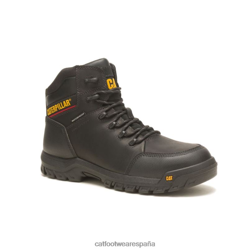 Caterpillar Bota de trabajo con punta de material compuesto resistente al agua y reabsorción negro hombres 4JJT850 | botas de trabajo