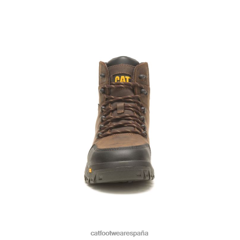 Caterpillar Bota de trabajo con punta de material compuesto resistente al agua y reabsorción sello marrón hombres 4JJT849 | botas de trabajo