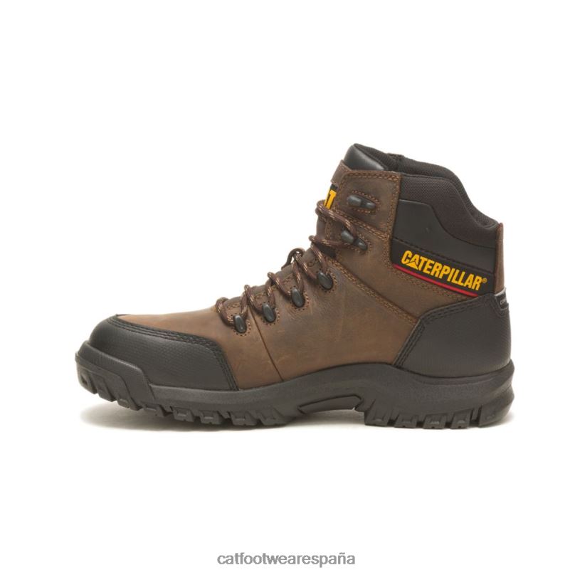 Caterpillar Bota de trabajo con punta de material compuesto resistente al agua y reabsorción sello marrón hombres 4JJT849 | botas de trabajo