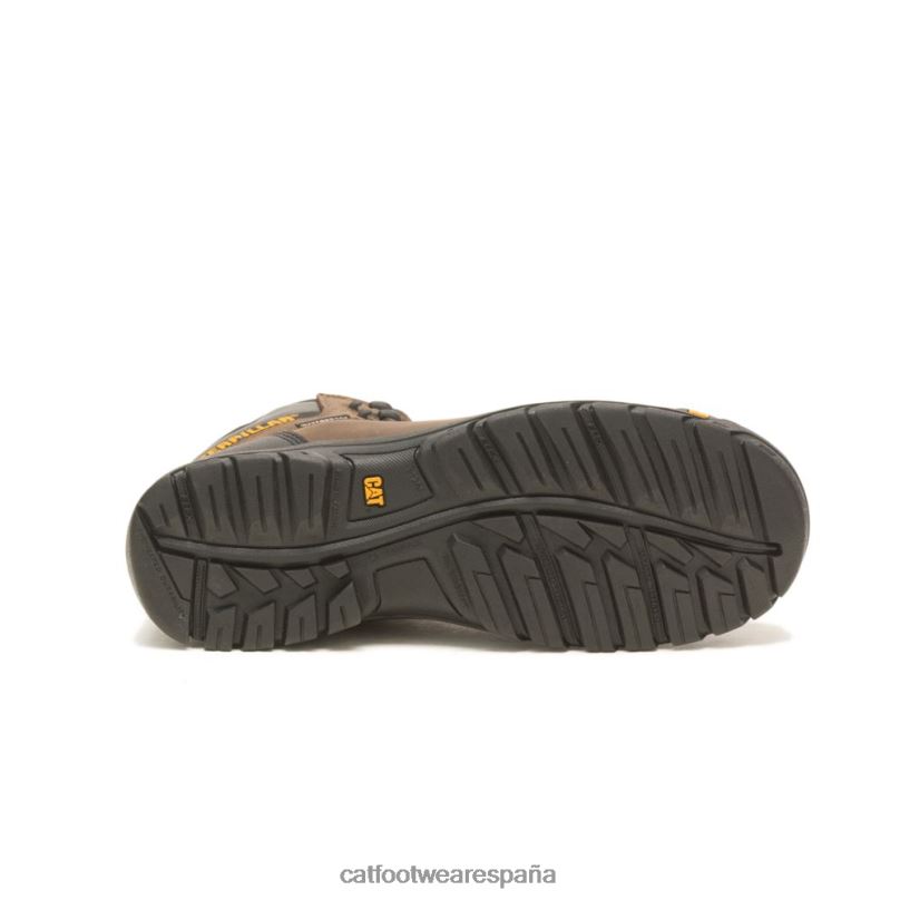 Caterpillar Bota de trabajo con punta de material compuesto resistente al agua y reabsorción sello marrón hombres 4JJT849 | botas de trabajo