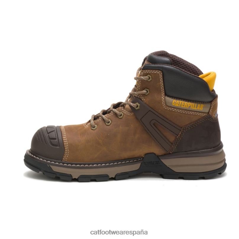 Caterpillar Bota de trabajo impermeable con punta de compuesto de carbono para excavadoras Superlite beige oscuro hombres 4JJT837 | botas de trabajo