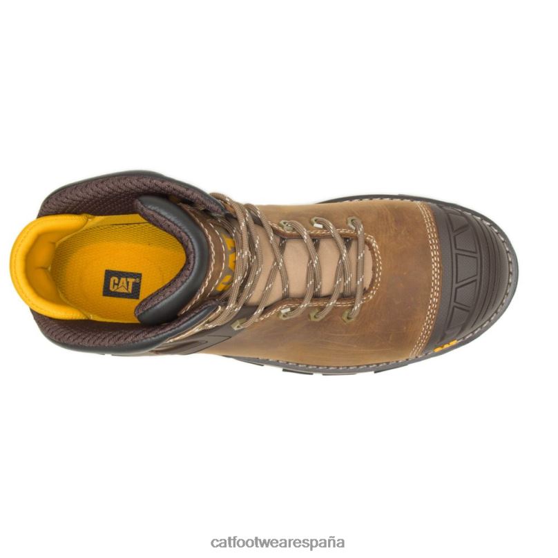 Caterpillar Bota de trabajo impermeable con punta de compuesto de carbono para excavadoras Superlite beige oscuro hombres 4JJT837 | botas de trabajo