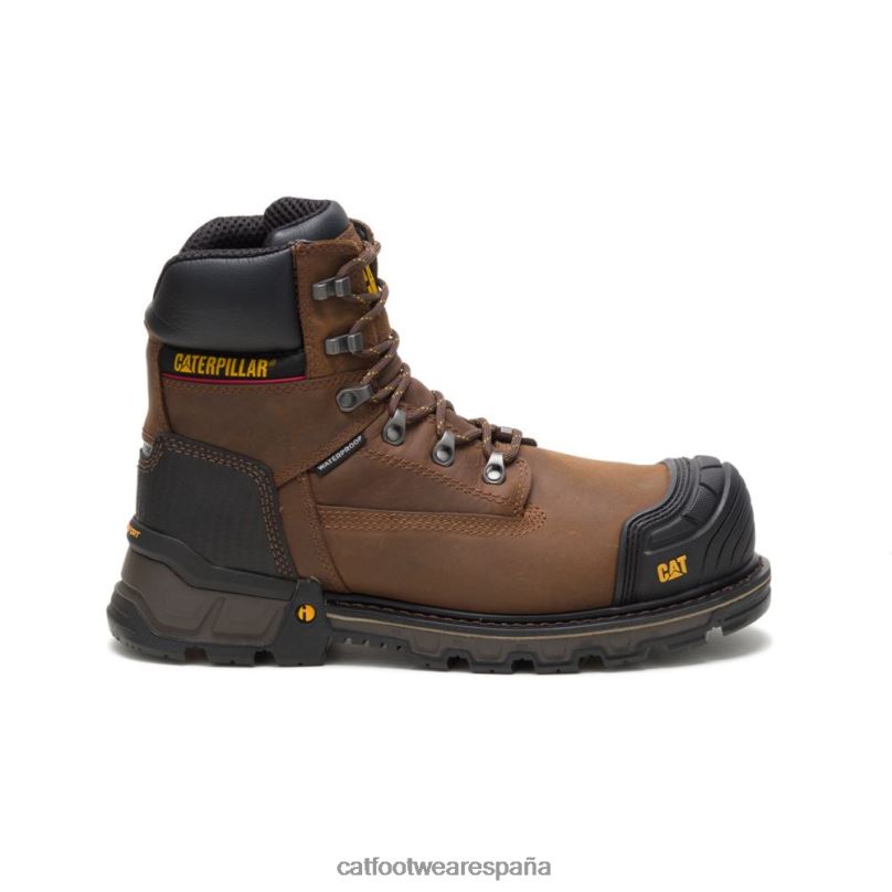 Caterpillar Bota de trabajo impermeable con punta de material compuesto Excavator XL de 6" marron oscuro hombres 4JJT826 | botas de trabajo