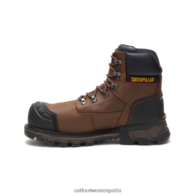 Caterpillar Bota de trabajo impermeable con punta de material compuesto Excavator XL de 6\" marron oscuro hombres 4JJT826 | botas de trabajo
