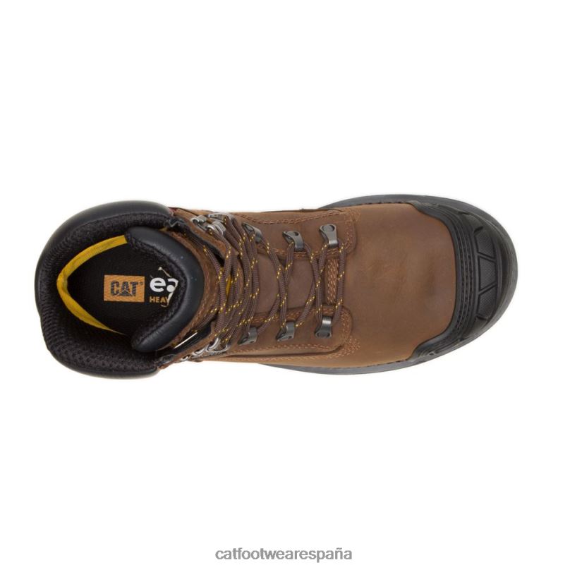 Caterpillar Bota de trabajo impermeable con punta de material compuesto Excavator XL de 6\" marron oscuro hombres 4JJT826 | botas de trabajo