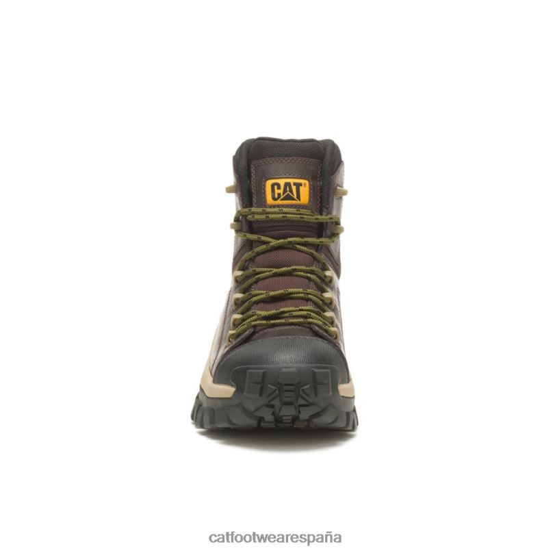 Caterpillar Bota de trabajo impermeable con punta de material compuesto Invader Hiker grano de café hombres 4JJT82 | botas de trabajo