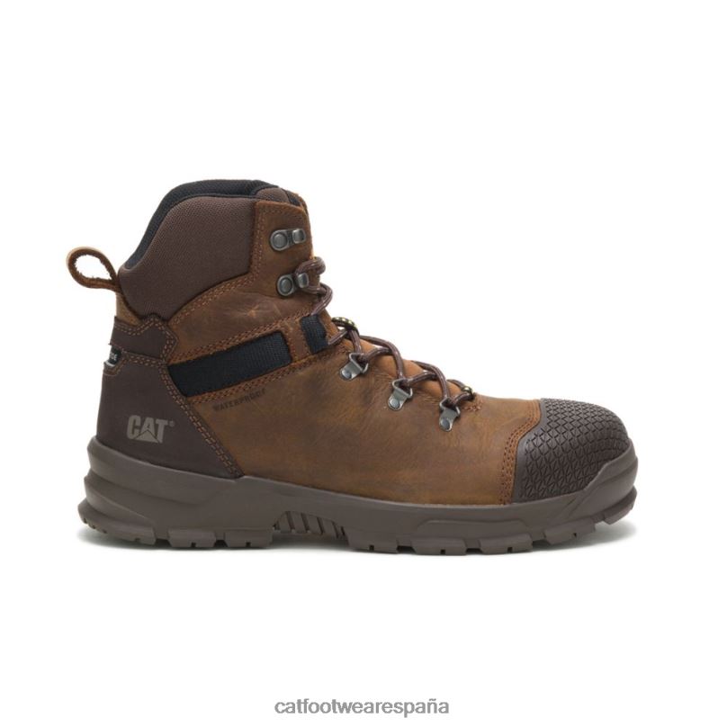 Caterpillar X Accomplice bota de trabajo impermeable con punta de acero marrón de verdad hombres 4JJT820 | botas de trabajo