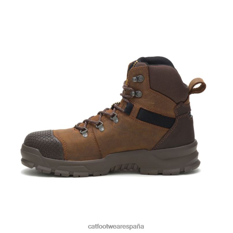 Caterpillar X Accomplice bota de trabajo impermeable con punta de acero marrón de verdad hombres 4JJT820 | botas de trabajo