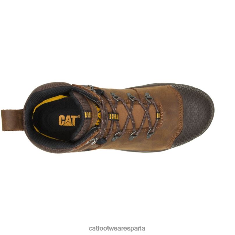 Caterpillar X Accomplice bota de trabajo impermeable con punta de acero marrón de verdad hombres 4JJT820 | botas de trabajo