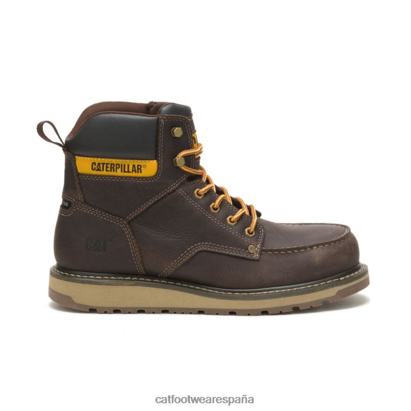 Caterpillar bota de trabajo calibrada con punta de acero cuero marron hombres 4JJT851 | botas de trabajo