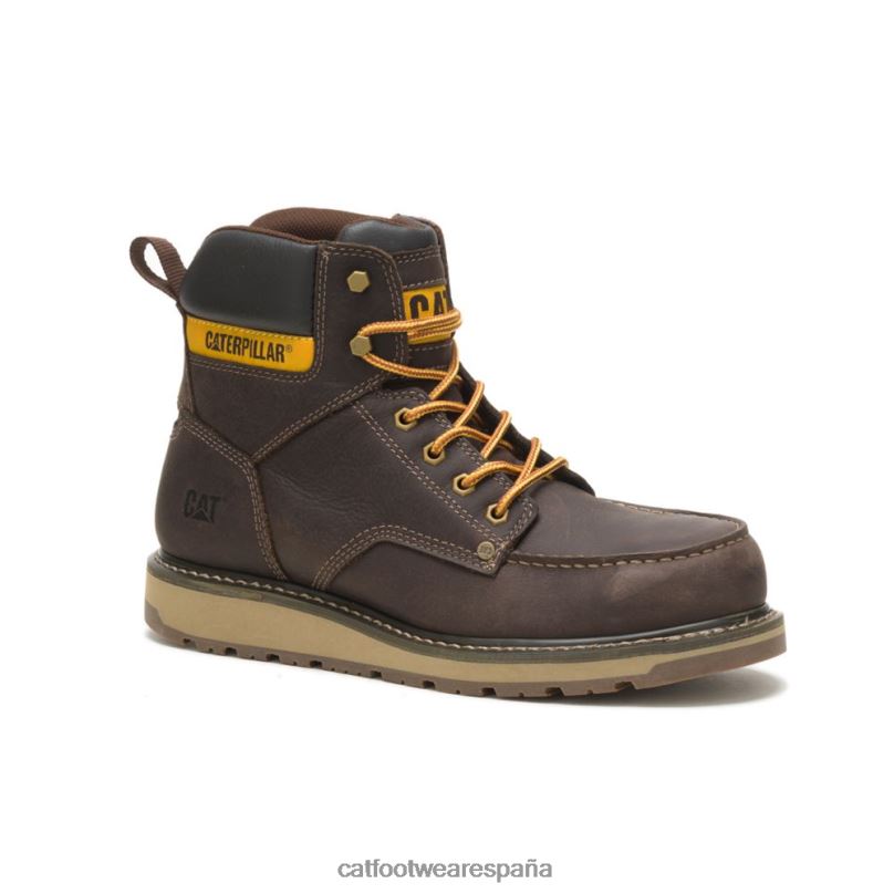 Caterpillar bota de trabajo calibrada con punta de acero cuero marron hombres 4JJT851 | botas de trabajo
