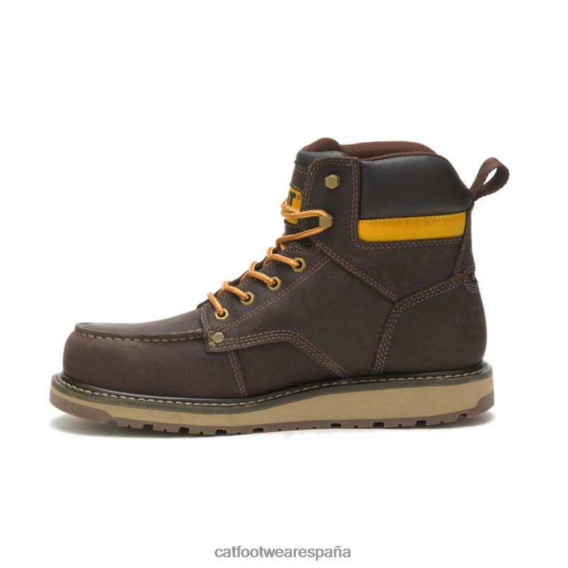 Caterpillar bota de trabajo calibrada con punta de acero cuero marron hombres 4JJT851 | botas de trabajo