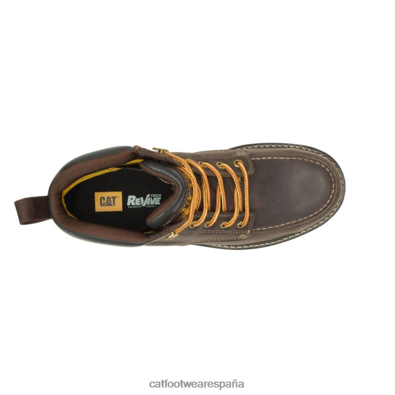 Caterpillar bota de trabajo calibrada con punta de acero cuero marron hombres 4JJT851 | botas de trabajo