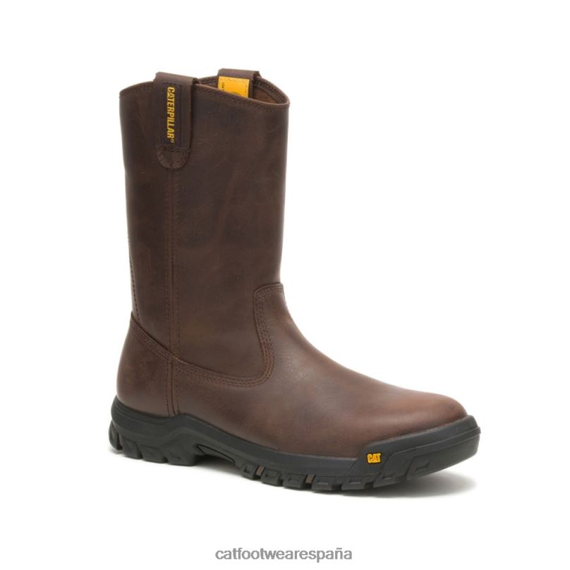 Caterpillar bota de trabajo con barra de tracción marrón de verano hombres 4JJT856 | botas de trabajo
