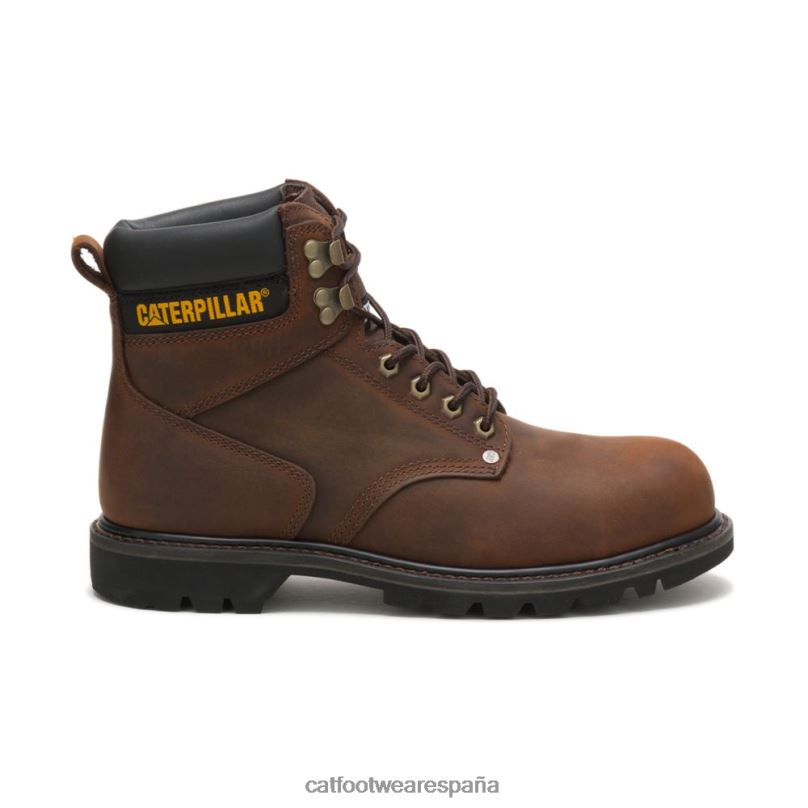 Caterpillar bota de trabajo con punta de acero para segundo turno marron oscuro hombres 4JJT816 | botas de trabajo