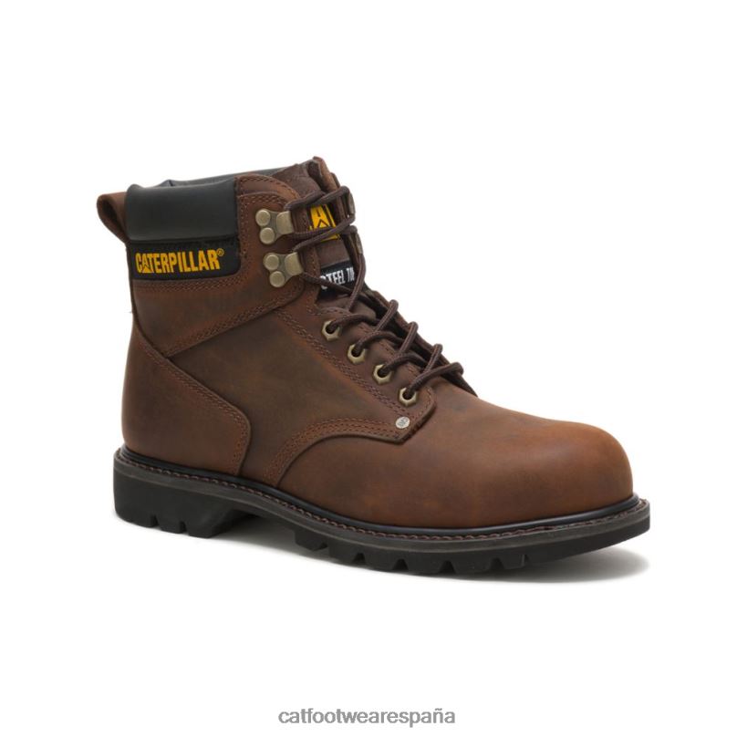 Caterpillar bota de trabajo con punta de acero para segundo turno marron oscuro hombres 4JJT816 | botas de trabajo