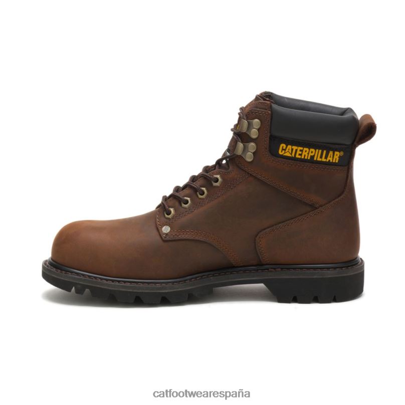 Caterpillar bota de trabajo con punta de acero para segundo turno marron oscuro hombres 4JJT816 | botas de trabajo