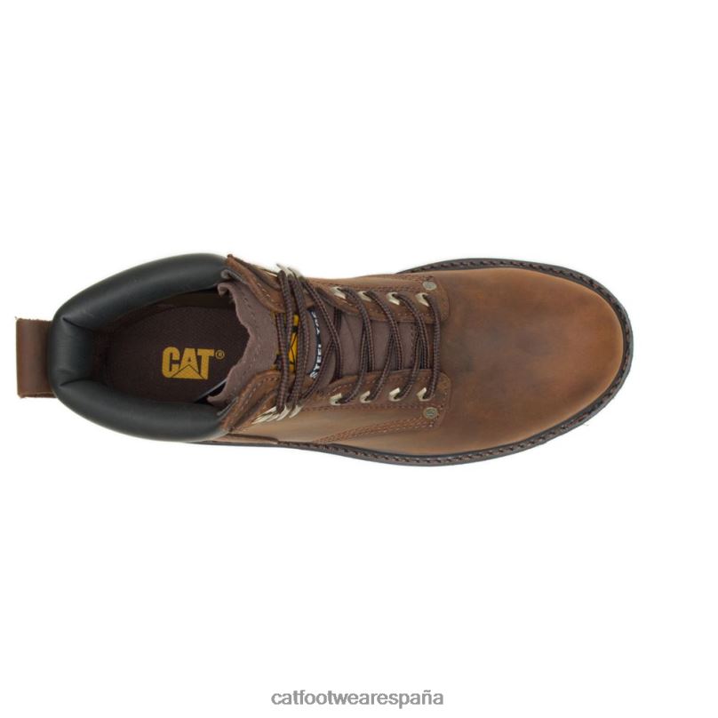 Caterpillar bota de trabajo con punta de acero para segundo turno marron oscuro hombres 4JJT816 | botas de trabajo