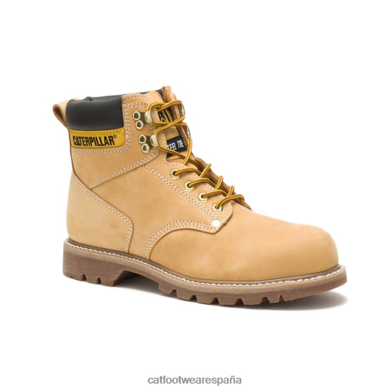 Caterpillar bota de trabajo con punta de acero para segundo turno nubuck miel hombres 4JJT818 | botas de trabajo