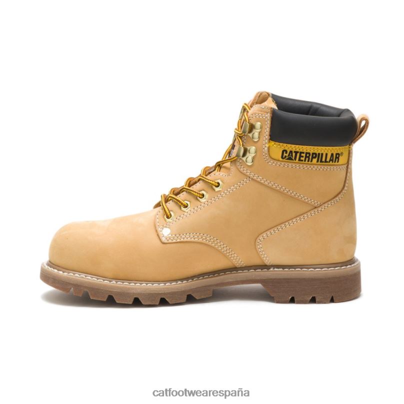 Caterpillar bota de trabajo con punta de acero para segundo turno nubuck miel hombres 4JJT818 | botas de trabajo