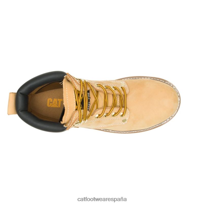 Caterpillar bota de trabajo con punta de acero para segundo turno nubuck miel hombres 4JJT818 | botas de trabajo