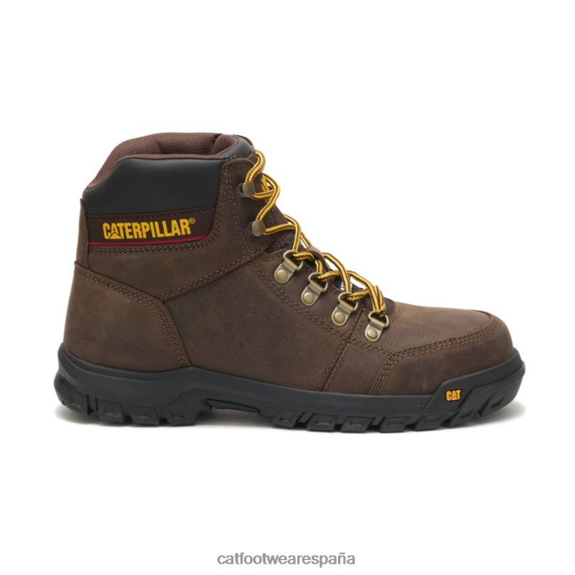 Caterpillar bota de trabajo con punta de acero sello marrón hombres 4JJT863 | botas de trabajo
