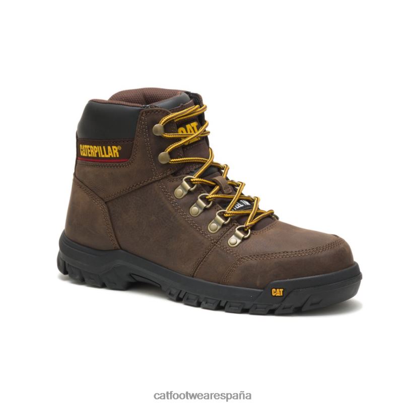 Caterpillar bota de trabajo con punta de acero sello marrón hombres 4JJT863 | botas de trabajo