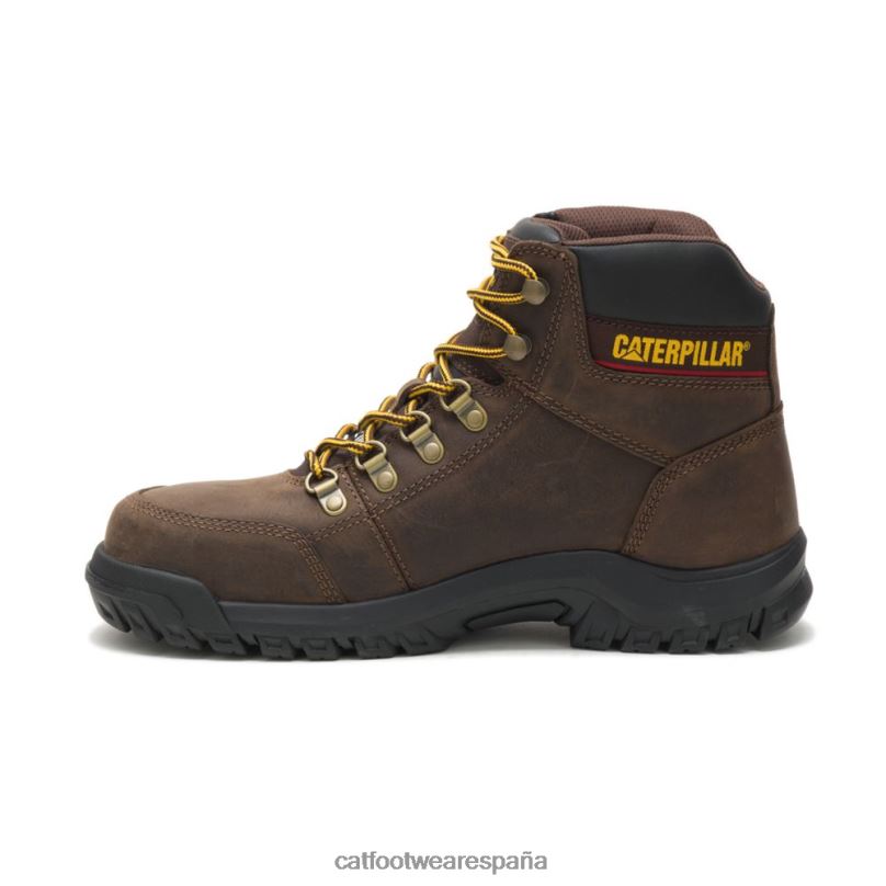 Caterpillar bota de trabajo con punta de acero sello marrón hombres 4JJT863 | botas de trabajo