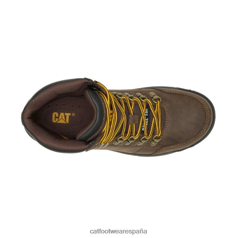 Caterpillar bota de trabajo con punta de acero sello marrón hombres 4JJT863 | botas de trabajo