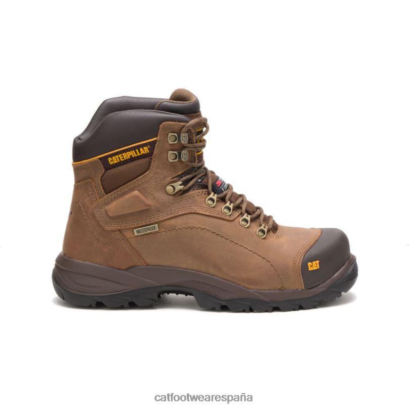 Caterpillar bota de trabajo con punta de acero thinsulate impermeable de diagnóstico beige obscuro hombres 4JJT842 | botas de trabajo