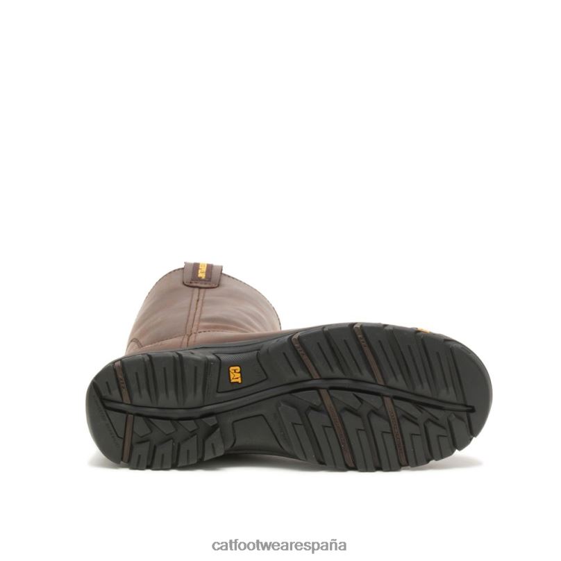 Caterpillar bota de trabajo con punta de acero y barra de tiro marrón de verano hombres 4JJT860 | botas de trabajo