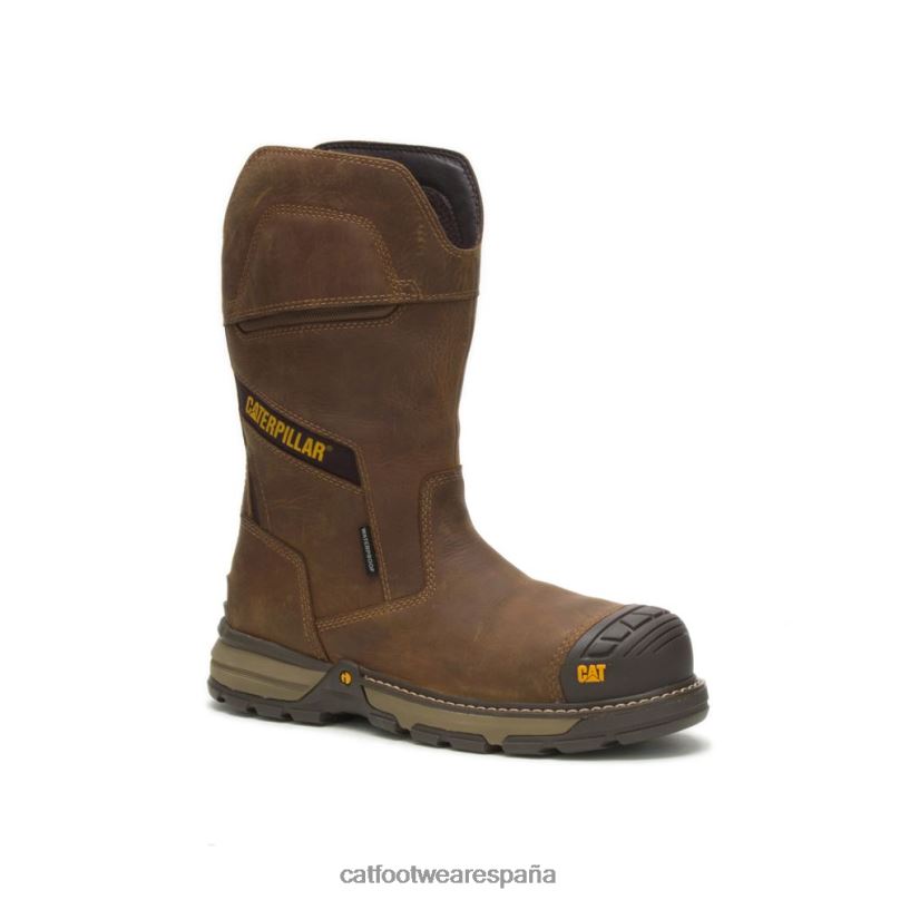Caterpillar bota de trabajo excavator superlite pull-on impermeable con punta de compuesto de carbono pirámide hombres 4JJT830 | botas de trabajo