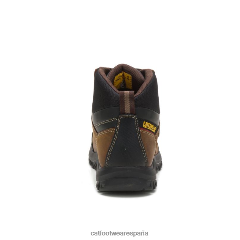 Caterpillar bota de trabajo impermeable con punta de acero de umbral marrón de verdad hombres 4JJT811 | botas de trabajo
