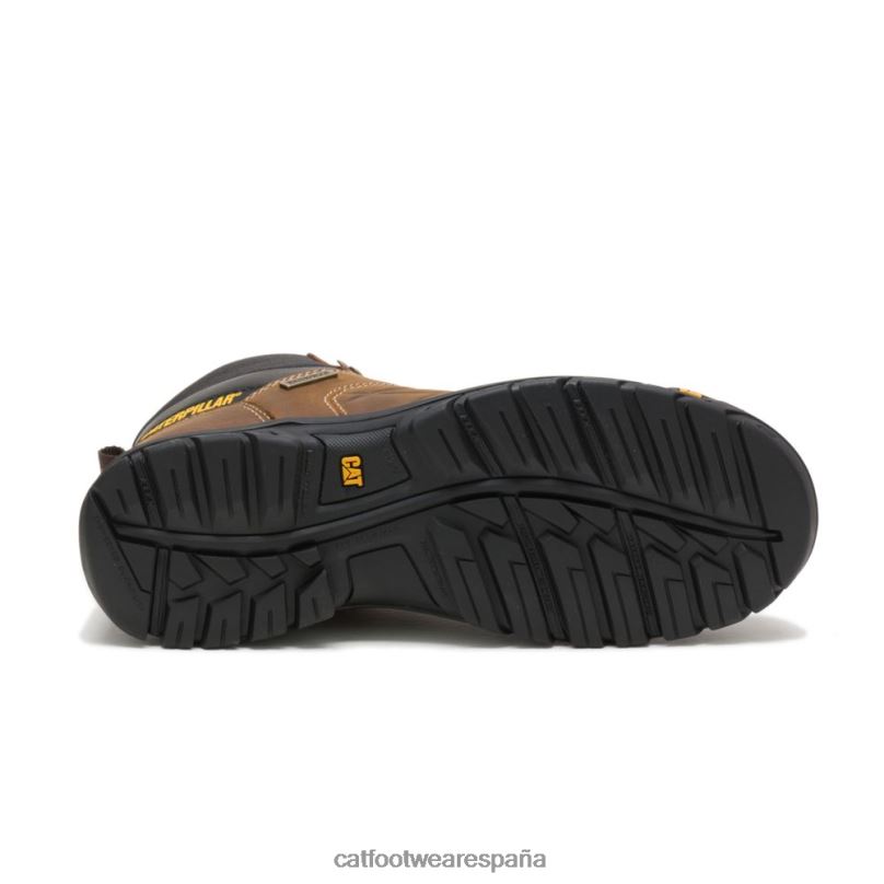 Caterpillar bota de trabajo impermeable con punta de acero de umbral marrón de verdad hombres 4JJT811 | botas de trabajo