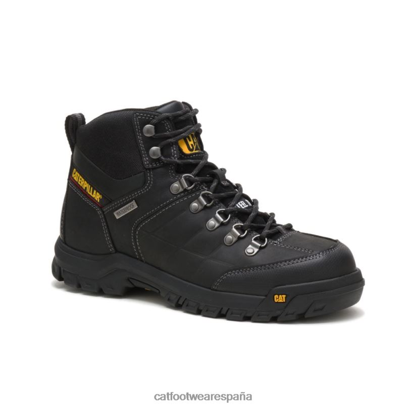 Caterpillar bota de trabajo impermeable con punta de acero de umbral negro hombres 4JJT810 | botas de trabajo