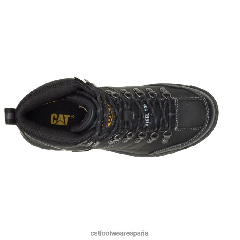 Caterpillar bota de trabajo impermeable con punta de acero de umbral negro hombres 4JJT810 | botas de trabajo