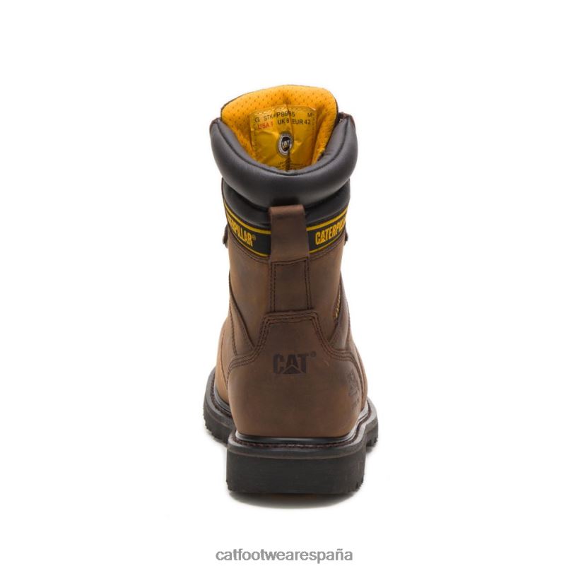 Caterpillar bota de trabajo impermeable con punta de acero salvo de 8\" marron oscuro hombres 4JJT868 | botas de trabajo
